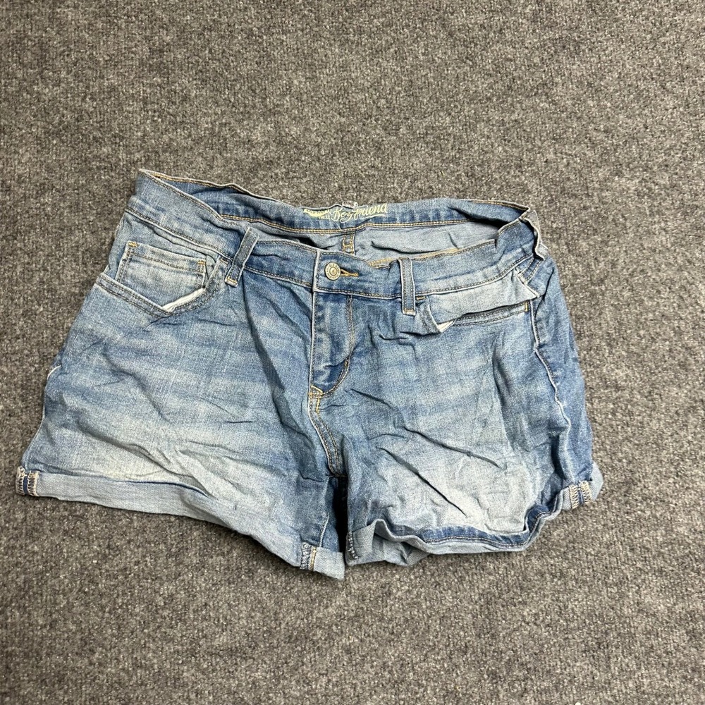 Old Navy Shorts Womens Size 6 Blue Boyfriend Denim Cuffed Light Wash Casual